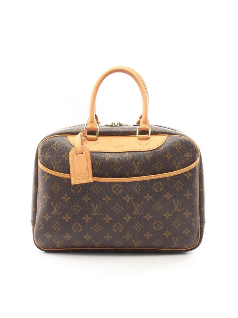 Louis Vuitton Handbag Deauville Bowling Vanity Monogram Canvas Leather